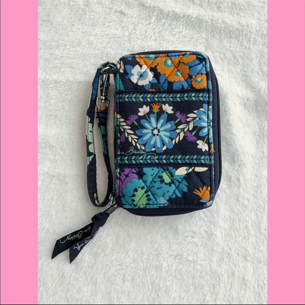 Vera Bradley dark blue floral wristlet All $8 and under items 3  for $15